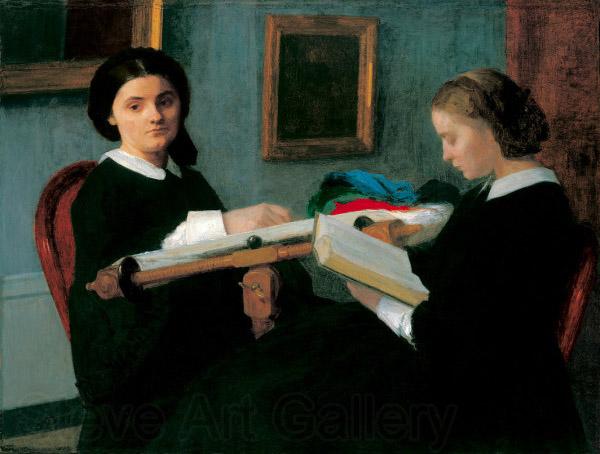 Henri Fantin-Latour The Two Sisters Norge oil painting art